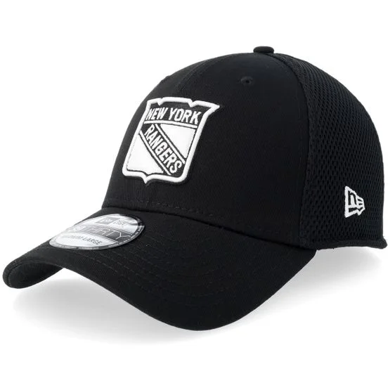 New Era - NHL Schwarz flexfit Cap - New York Rangers 39THIRTY Eg Neo Black/White Mesh Stretch Fit @ Hatstore