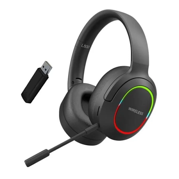 2.4G Trådløse Bluetooth Hovedtelefoner, HiFi Øretelefoner, Dyb Bas, Med Sender-nøgle, Til TV, Computer
