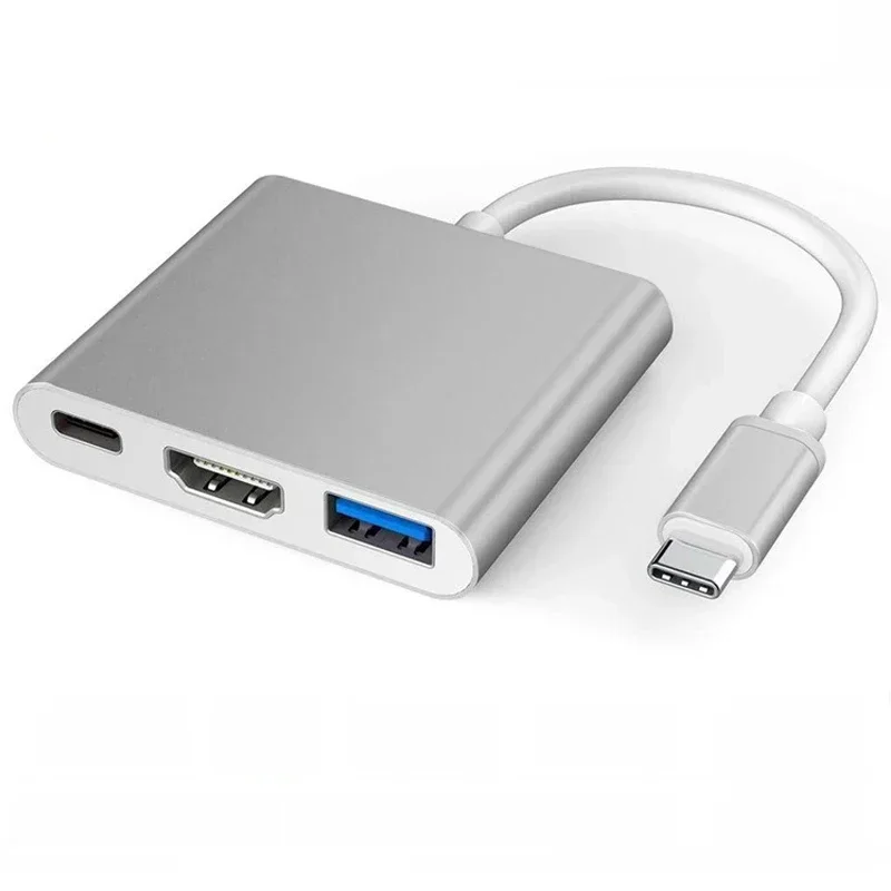 AliExpress - USB-C Zu HDMI-kompatibel 3 in 1 Kabel Konverter für Samsung Huawei iPad Mac NS USB 3,1 Typ C zu HD 4K USB 3,0 Adapter Kabel