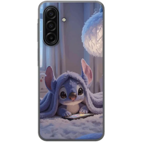 Kompatibelt Mobildeksel til Samsung Galaxy A17 5G Stitch under teppe kveldslys koselig blå design med varme lekenhet og drømmende følelse