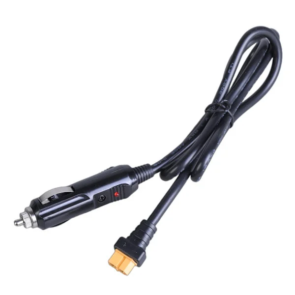 XT60 hun til biloplader han stik adapterkabel 12V/24V kompatibel til droner, solpaneler og udendørs strømforsyning