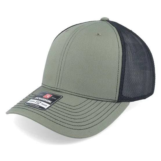 Richardson - 112 Split Loden/Black Trucker Trucker Green Cap - @ Hatstore