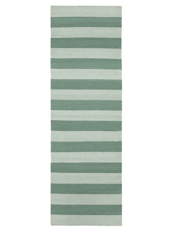 Stripet Lite Classic Stripe Teppe - Grønn/Lys Grønn 80X250 Skandinavisk Stil