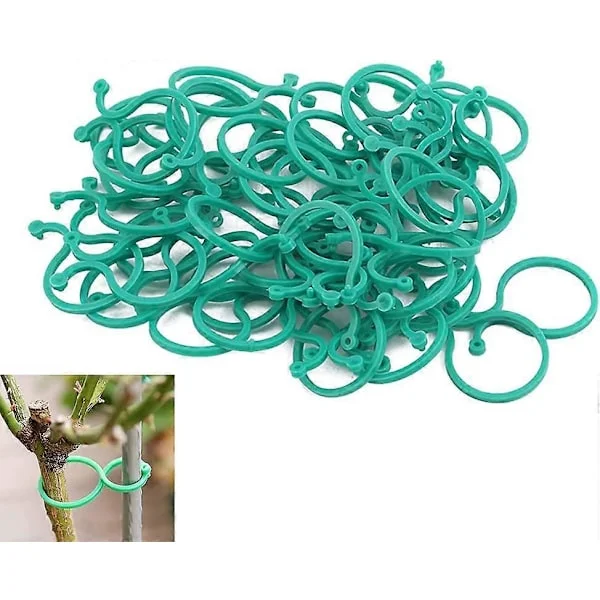 100 st Plantclips Trädgårdsstödclips Vridbara Plantringar, Återanvändbara Plantclips Trädgårdsstöd Plastclips för Trädgårdsvinrankor Grönsaker 
