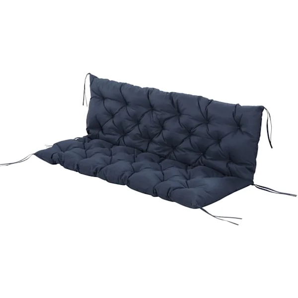 3 personers bænkhynde 150x98x8 cm, bænkhynde med bindebånd, sædehynde, udendørs/indendørs stolehynde, sædehynde, sædehynde til havemøbler, vindueskarm
