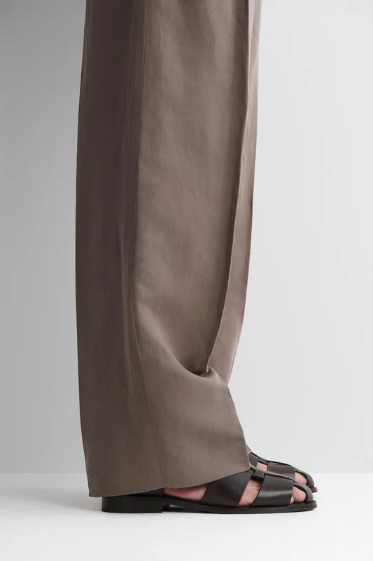 COS Men's Sandalias Cangrejeras De Piel in Marrón