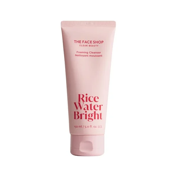 Rice Water Bright Foaming Cleanser, återfuktande koreansk ansiktstvätt med ceramider, djup porrengöring, alla hudtyper, skonsam hudvård, vegansk, 150 