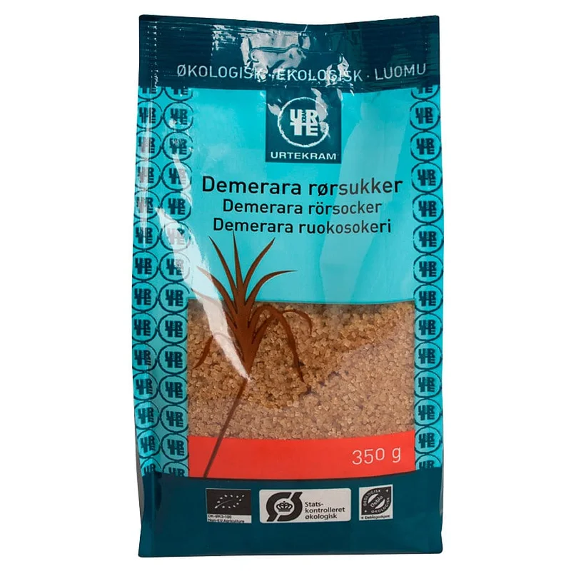 3 for 2 - Urtekram Demerara rørsukker Ø 350 g, Helse & Madvarer, Sukker & Sødemidler, Sødemidler