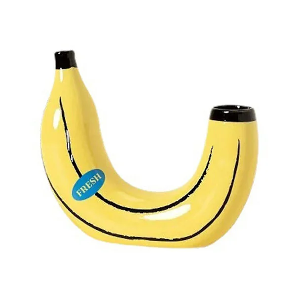 Banan Vase, Eklektisk Banan Harpiks Funky Blomster Vase I Gul, Til Blomsterarrangementer, Unik Hjemmeindretning