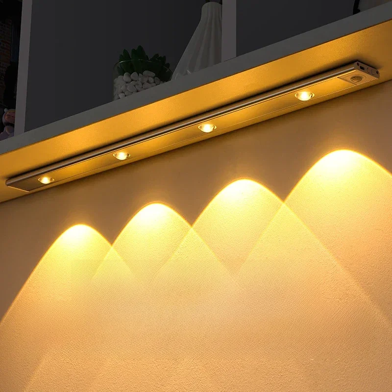 AliExpress - LED capteur de mouvement sans fil Ultra mince veilleuse USB LED refroidisseur de vin lumière pour armoires de cuisine chambre armoire 