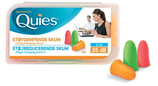 Quies ørepropper mykt skum 3 par