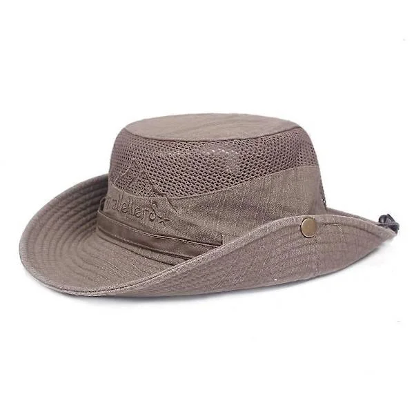 Justerbar Camping Bredskygget Fiske Kasket Bucket Hat Jungle Hat Solbeskyttelse Hat