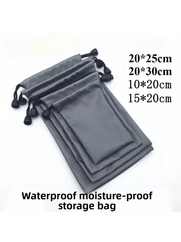 AliExpress - Oxford – sac à cordon étanche et anti-poussière, sac en Polyester noir, pochette pour câble de données de casque, pochette pour articles 