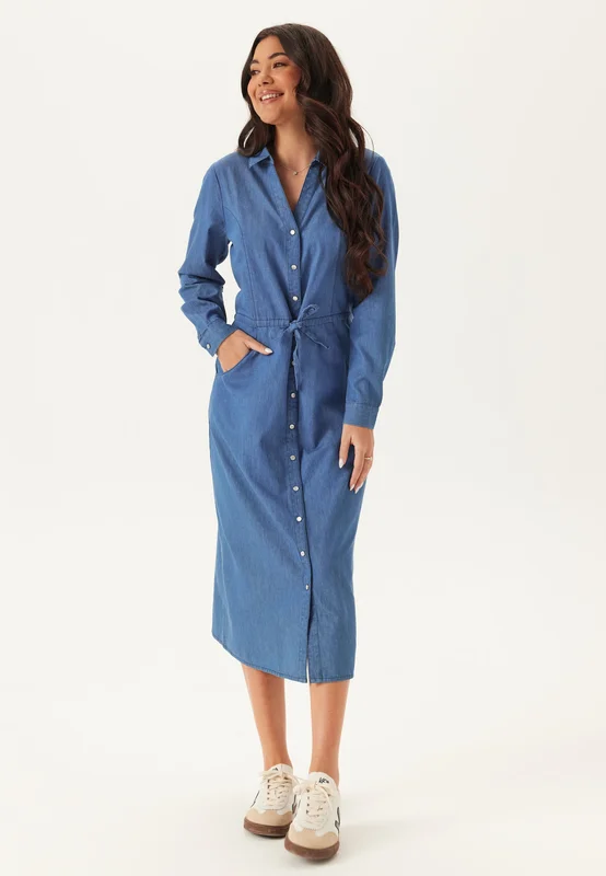 Happy Holly Denim Shirt Dress Light blue 32/34