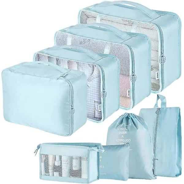 8-pack Organizer Set for Suitcases, Storage Bags, Packing Cubes, Travel Bags, Gifts-FA-