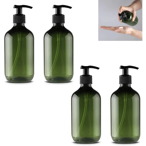 stykker - Såpedispenser - 500 ml - Lotiondispenser - Sjampodispensere - Dusjsåpedispenser - lotionpumpeflaske i plast