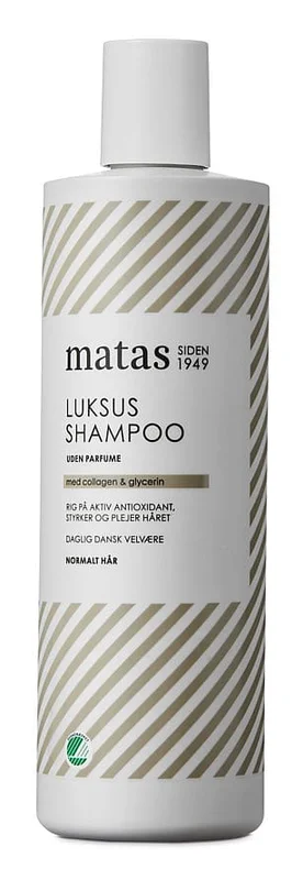 Spar 25% • Køb 2, Matas Striber Luksus Shampoo til Normalt Hår Uden Parfume 500 ml, Hår, Shampoo, Hårshampoo
