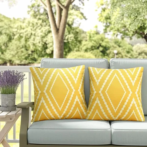 2 stk. Vanntette Boho Putetrekk for Utendørs Geometriske Putetrekk for Terrasse Hagesofa Pute