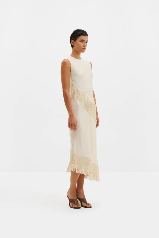 Malina - Lovis midi dress - 38 - Pearl