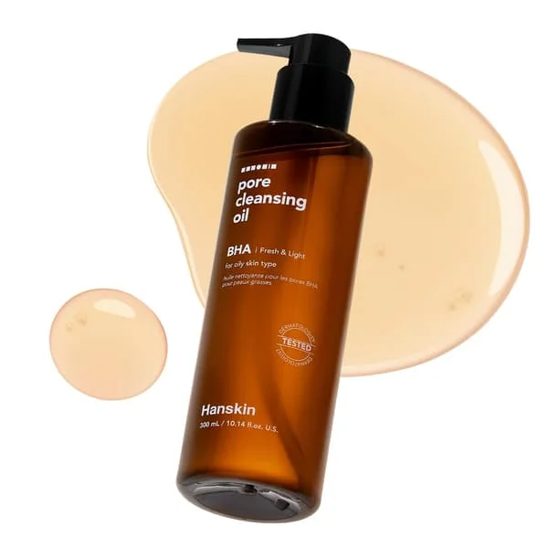 Porrengörande olja, skonsam pormaskrengöring och sminkborttagare för kombinerad och fet hud, koreansk hudvård [BHA/290 ml]