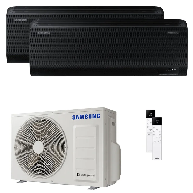 Condizionatore Samsung Windfree Black dual split 9000+9000 BTU inverte | Climamarket
