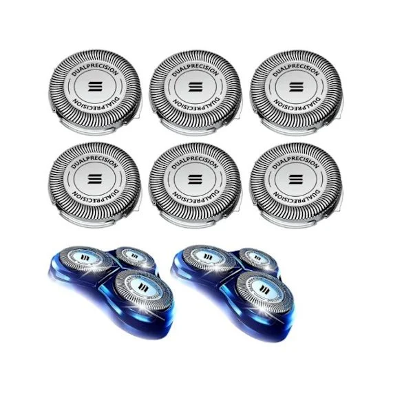 HQ8-vaihtopäät Philips Norelco -parranajokoneisiin, yhteensopiva Philips Norelco Aquatec -parranajokoneiden kanssa, uudet parannetut HQ8-terät, 6 