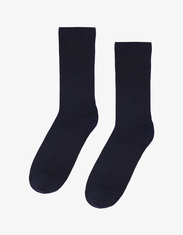 Women Classic Organic Sock - Navy Blue - One Size