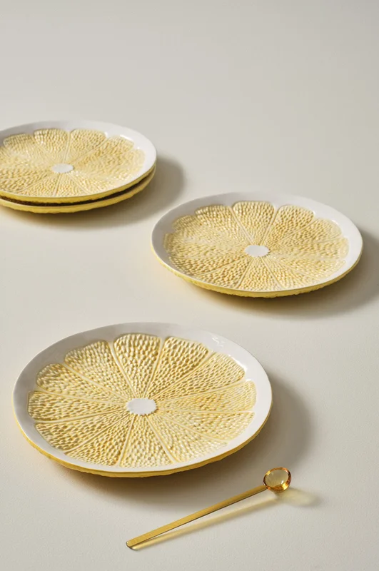 Jotex - Lautaset, Halkaisija 27 Cm, 4/pakk. Keltainen/valkoinen Keltainen/valkoinen - LEMON - Osta Lautaset Jotex