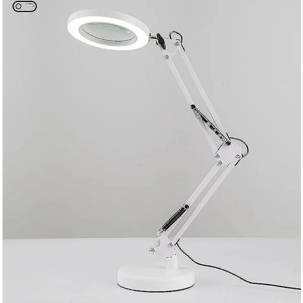 30x Magnifying Glass with Light and 3 Color Modes 10 Adjustable Brightness Levels Magnifying Desk Lamp