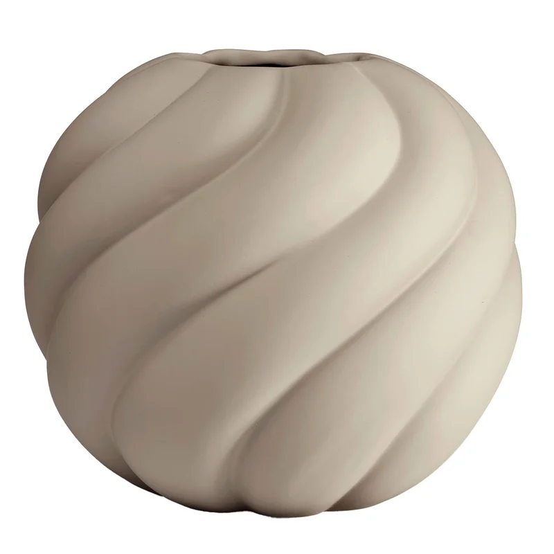 Cooee design Twist Ball Vase 20 cm, sand | KitchenOne