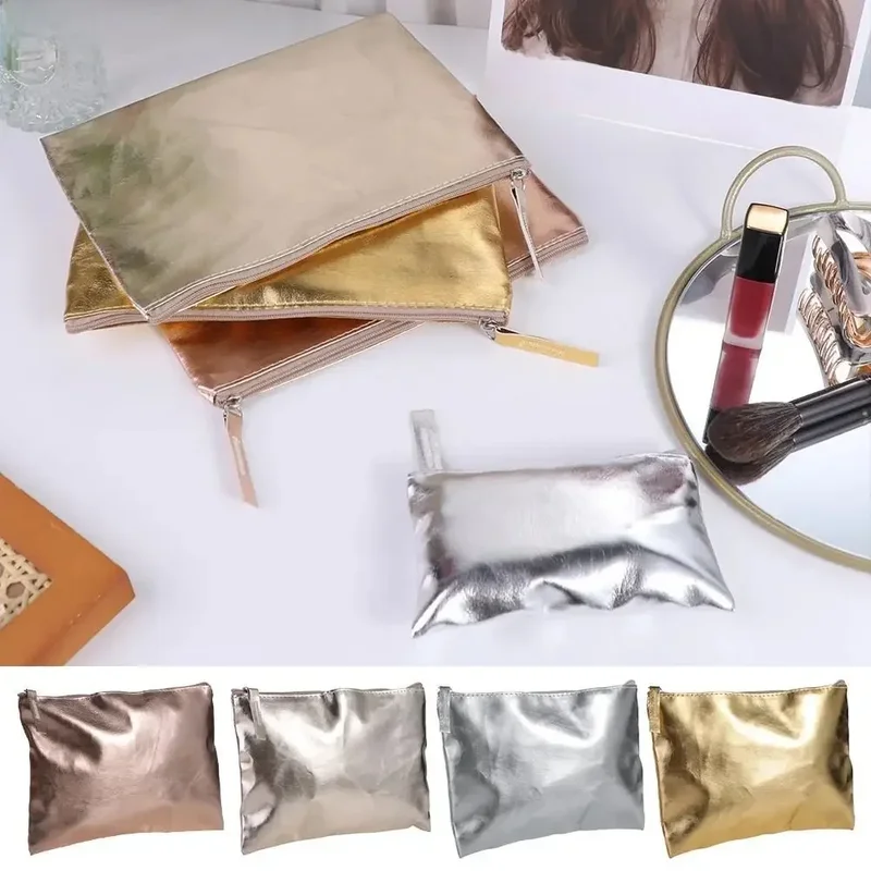 AliExpress - Sac cosmétique portable pour homme, porte-monnaie en PU brillant, portefeuille de style coréen, porte-monnaie à fermeture éclair, porte-