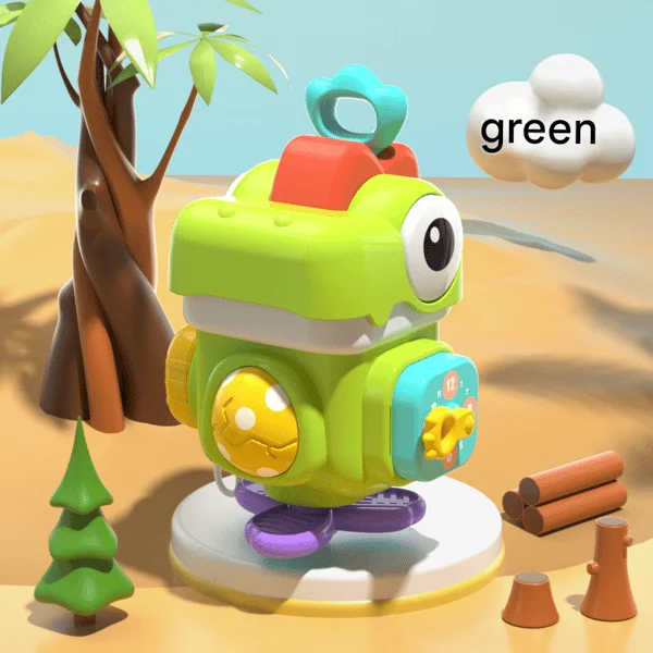 Dinosaurie Montessori Leksaker för 1 År Gammal Flicka Present, Rese Sensoriska Leksaker för Småbarn 1-3, Motoriska Färdigheter Lärande Leksaker grön
