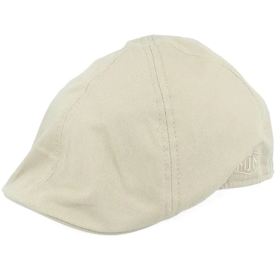 MJM Hats - Beige flatcap Cap - Tiel Organic Cotton Beige Flat Cap @ Hatstore