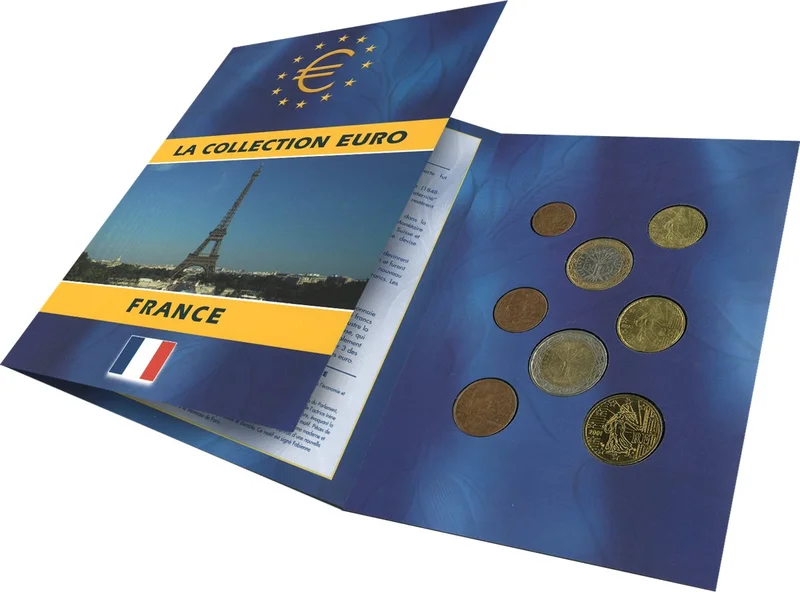 Frankrig - Euro møntsæt i folder - Fransk