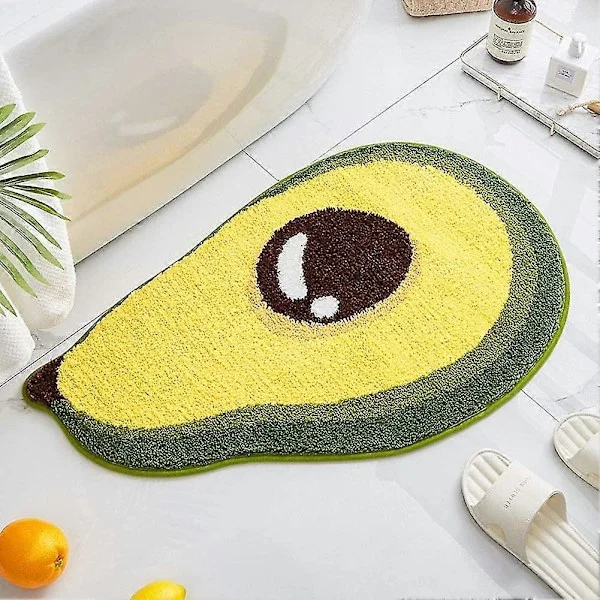 Cartoon Avocado Kitchen Mats and Rugs Cute Non-Slip Area Rugs for Kitchen Floor/Bathroom/Bedroom (Avocado, 50x79 cm)