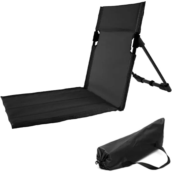 Black Portable Chair Picnic Chair Fishing Chair Outdoor Chair Ultralight Camping Folding Chair with Backrest, Outdoor Play