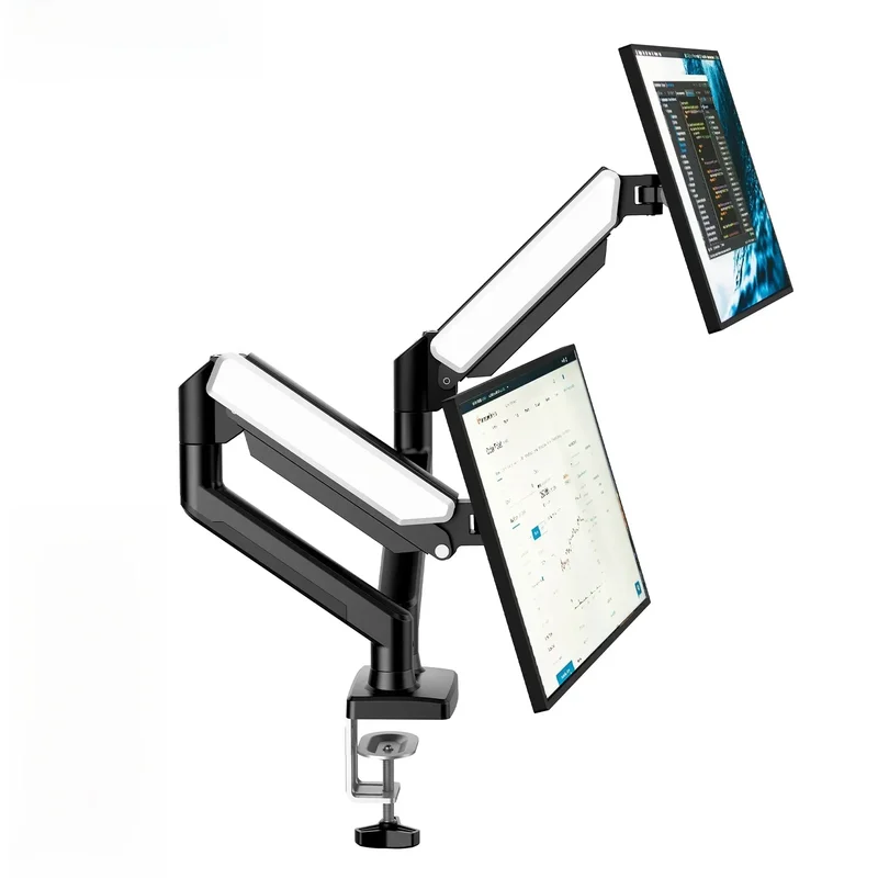 AliExpress - Nearhub MS-002 Monitorarm, Doppelarm mit C-Klemme und Tülle, flexible Einstellung, mühelose Installation, Monitorarm