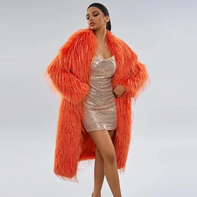 AliExpress - Quasten-Wollmantel, verlängerter einfarbiger Kunstpelzmantel, Herbst und Winter, neuer Wollmantel für Damen
