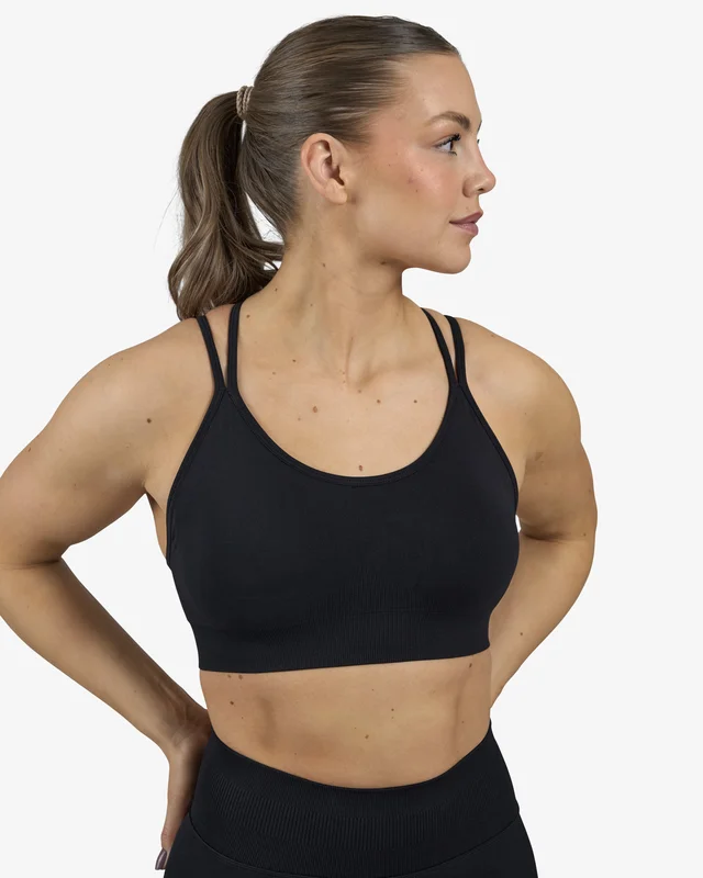 MM Sports Seamless Sports Bra, Black - S