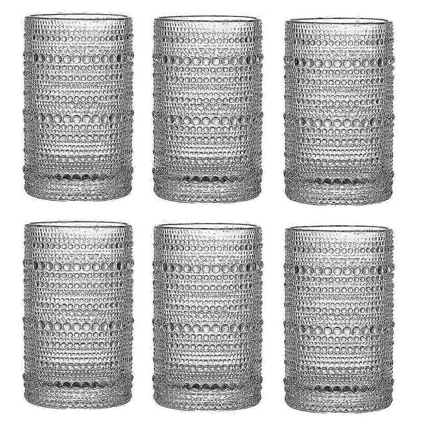【DENGTU】Vintage Hobnail Dricksglas Set Om 6 Cocktailglas Set Vattenglas Kopp Bar Glas Set