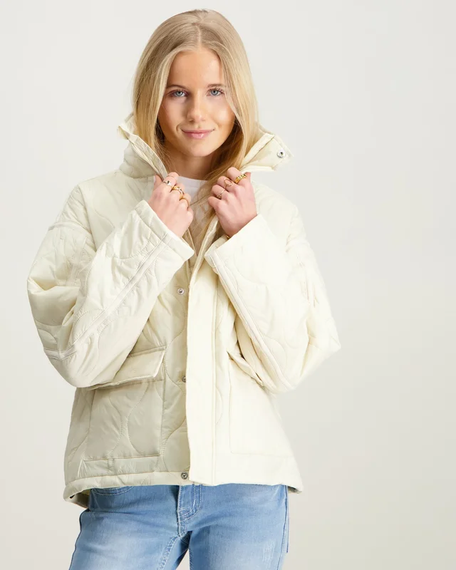 RYVLS Quilted Jacket Beige Jackor Tjej - Kids Brand Store