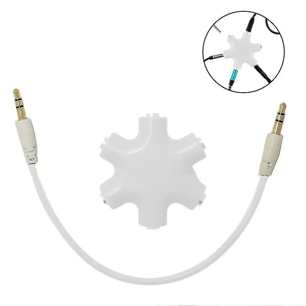 Multi Hörlurs Audio Splitter Kontakt Multi Hörlurs Splitter, 3.5mm Audio Stereo Spli