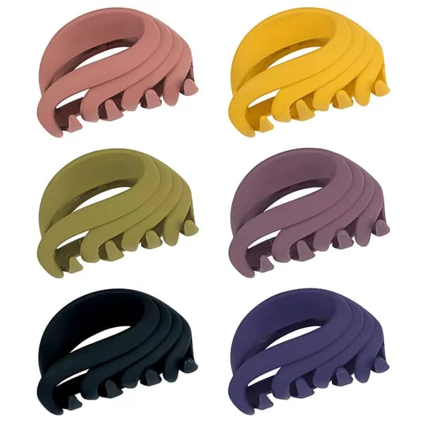 Medium Hair Clips for Thin Hair, 2.6 Inch Barrette for Girls, Matte Flower Clips, Hair Clips for Fine/Medium Thick Hair