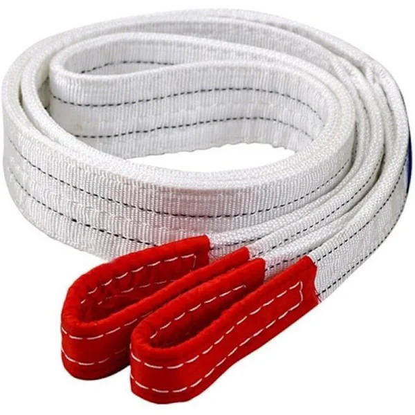 2tx1m Industrial Lifting Belt, Durable, White Flat, for Trailer, Lifting Sling, Load