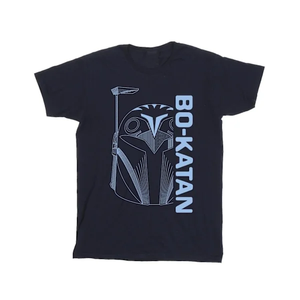 Star Wars Herr The Mandalorian Bo Katan Hjälm T-Shirt XXL Marinblå B