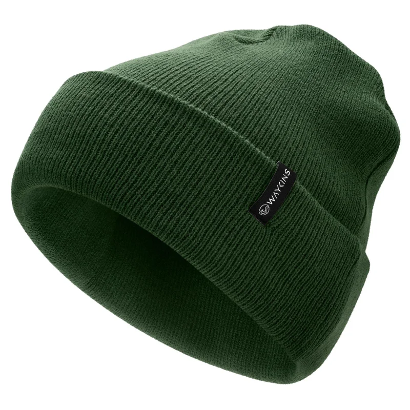Baltic | Zöld finomkötésű akril sapka férfiaknak - Beanie sapkák
