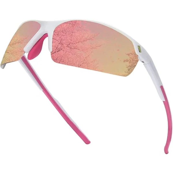 Polarized Sunglasses for Women and Men, Wrap-Around Sports Glasses for Cycling, Running, Fishing, Baseball, UV Protection