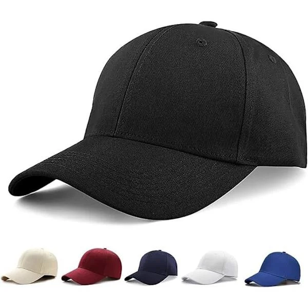 Classic Polo Style Baseball Cap, 6 Panels, Adjustable, Solid Color Sports Cap, Japanese Style Sun Hat, Large Head Circumference for Men and Women, 