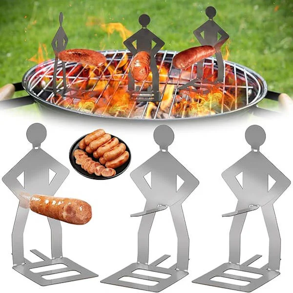 [RM]3 Pcs Funny Hot Dog Roaster, Outdoor BBQ Grill Accessories, Grill Fork for Camping Outdoor Picnic Garden Kitchen【GKS】