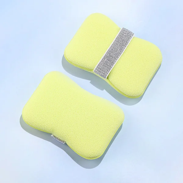 Joustava saippuateline yhdessä paketissa + luffa-suihkusieni vartalosaippuakuori suihkusieni saippuapussi naisille Mango Green Pehmeä ja hieno rakenne